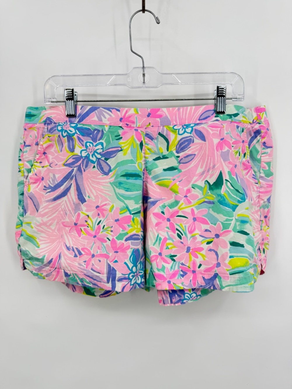 Lilly Pulitzer Ocean View Shorts Pink Blue Floral It Was AIl A Dream Size XL